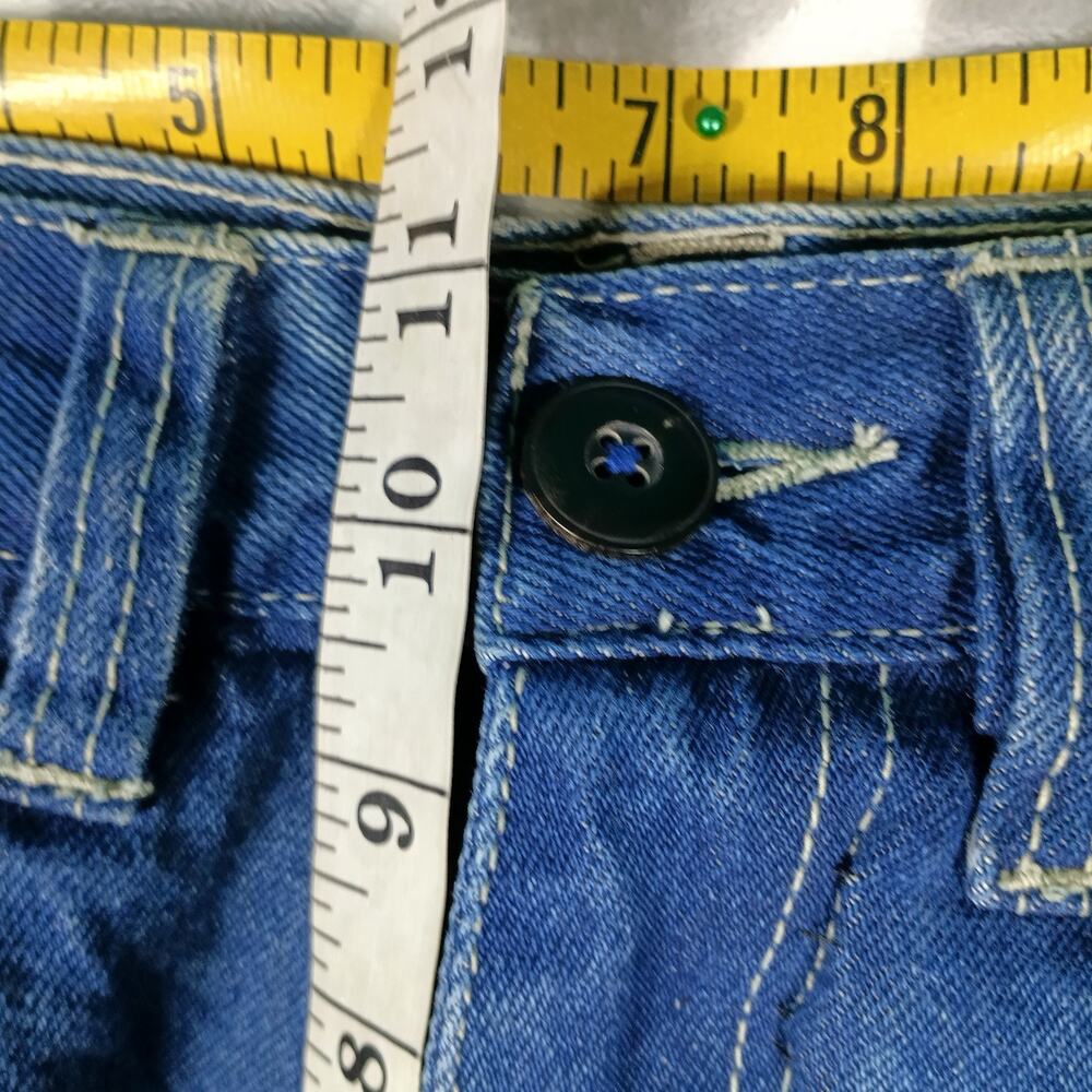 FUBU The Collection Baggy Jeans Women Size‎ 14 Blue Carpenter 28x27 Streetwear - Picture 6 of 13